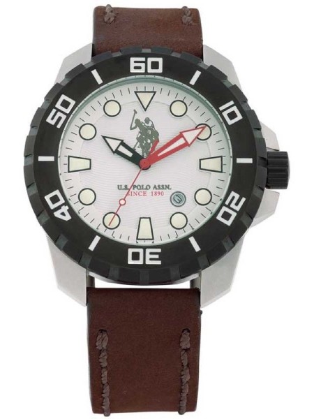 U.s. Polo Assn. USP4257WH Γυναικείο ρολόι, real leather λουρί