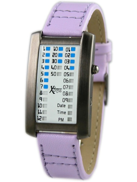 Xtress XDA1030P Relógio para mulher, pulseira de cuero real