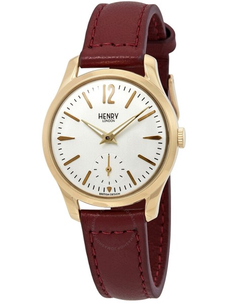 Henry London HL30-US-0060 Relógio para mulher, pulseira de cuero real