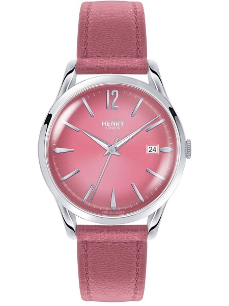 Henry London HL39-S-0061 ladies' watch, real leather strap