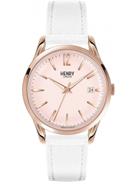 Henry London HL39-S-0112 Relógio para mulher, pulseira de cuero real