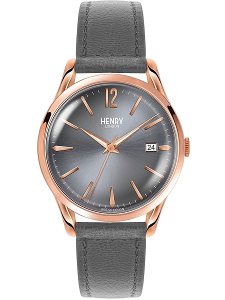 Henry London HL39-S-0120 ladies' watch, real leather strap