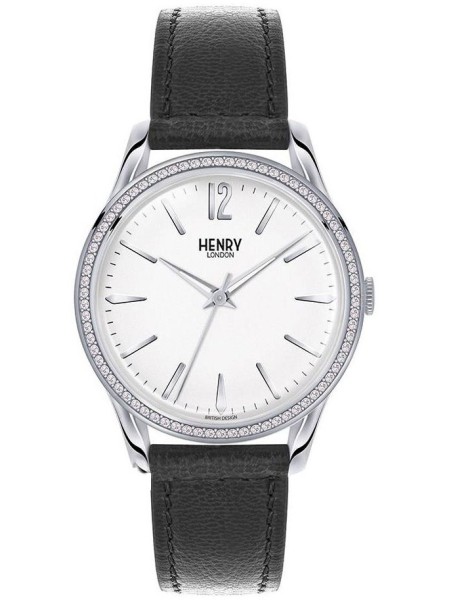 Henry London HL39-SS-0019 ladies' watch, real leather strap