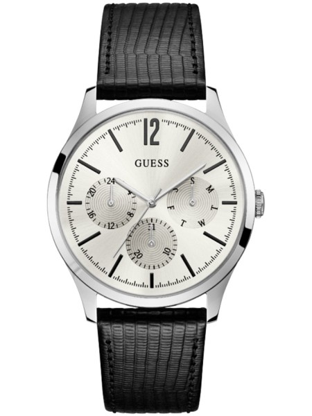 Guess W1041G4 men's watch, real leather strap