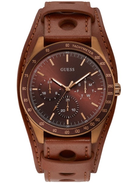 Guess W1100G3 Herrenuhr, real leather Armband
