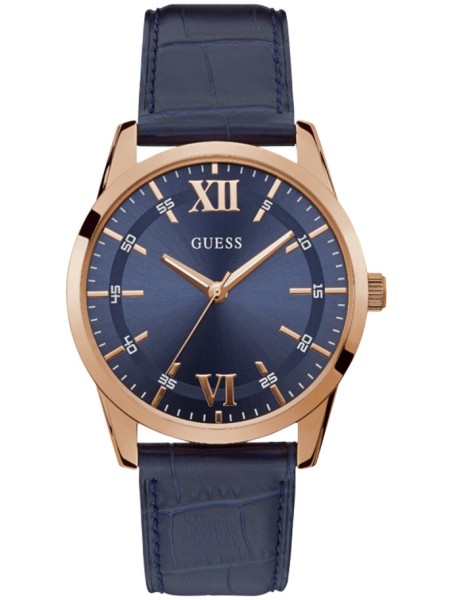Guess W1307G2 men's watch, real leather strap