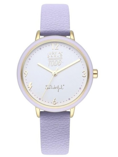 Mr Wonderful WR20300 Relógio para mulher, pulseira de cuero sintético