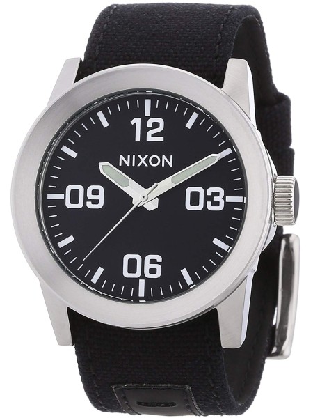 Nixon A049000 herrklocka, äkta läder armband