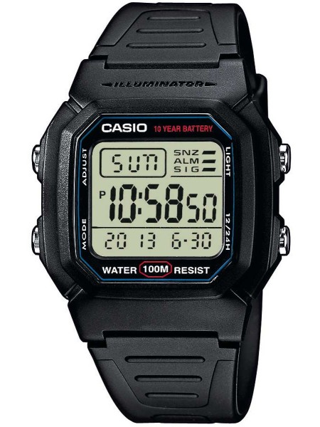 Casio Collection W-800H-1AVES men's watch, resin strap