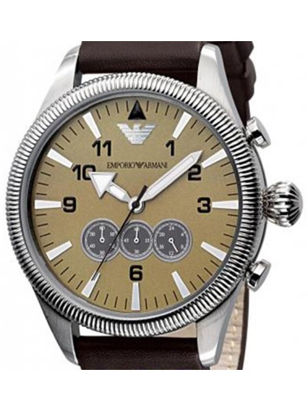 Emporio Armani AR5837 men's watch, real leather strap