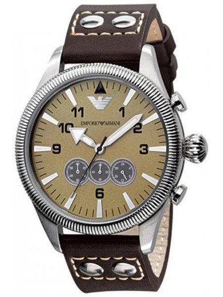 Emporio Armani AR5837 men's watch, real leather strap