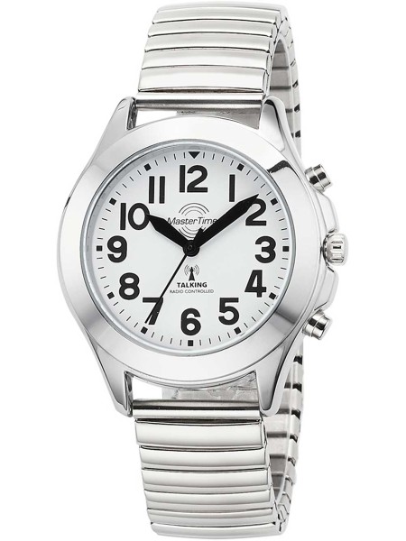 Master Time Sprechende Funkuhr MTLA-10706-60M Relógio para mulher, pulseira de acero inoxidable