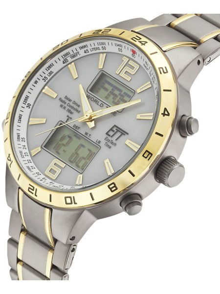 ETT Eco Tech Time Basic Titan Solar Funk EGT-11415-40M men's watch, titanium strap