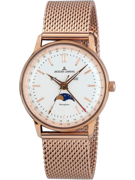 Jacques Lemans Retro Classic N-214G Relógio para mulher, pulseira de acero inoxidable