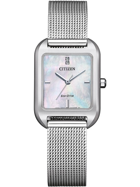 Citizen Eco-Drive Elegance EM0491-81D naisten kello, stainless steel ranneke