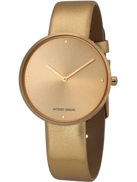 Jacques Lemans Design Collection 1-2056H Relógio para mulher, pulseira de cuero real