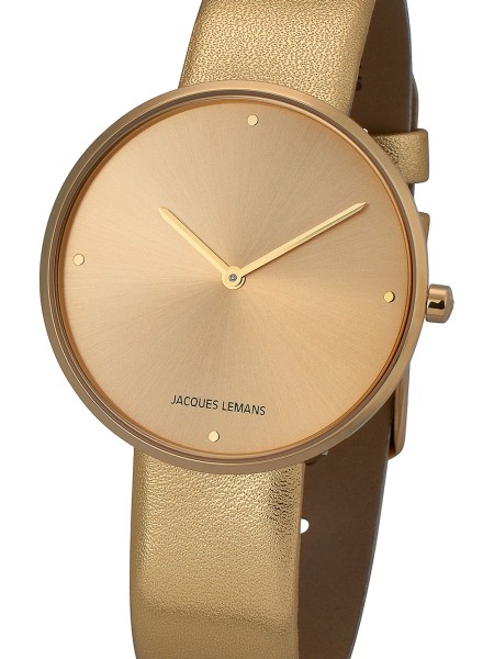 Jacques Lemans Design Collection 1-2056H ladies' watch, real leather strap
