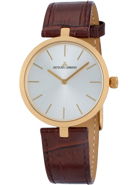 Jacques Lemans Milano 1-2024F Relógio para mulher, pulseira de cuero real