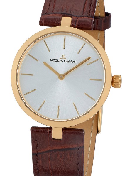 Jacques Lemans Milano 1-2024F ladies' watch, real leather strap