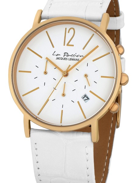 Jacques Lemans La Passion Chronograph LP-123P γυναικείο ρολόι, με λουράκι real leather