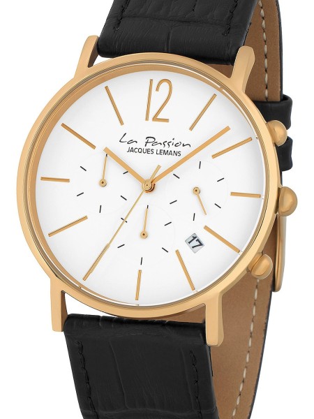 Jacques Lemans La Passion Chronograph LP-123O γυναικείο ρολόι, με λουράκι real leather