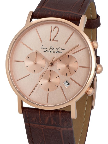 Jacques Lemans La Passion Chronograph LP123N γυναικείο ρολόι, με λουράκι real leather