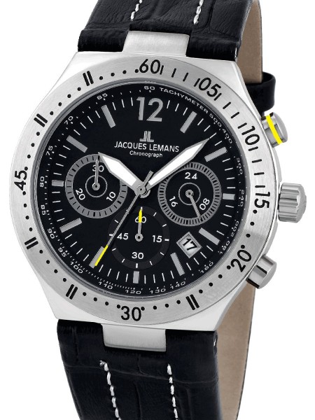 Jacques Lemans Dover Chronograph 1-1837A men's watch, real leather strap