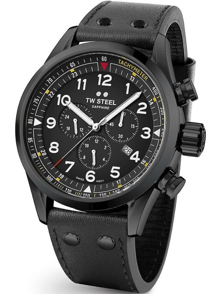 TW-Steel Volante Chronograph SVS205 men's watch, real leather strap
