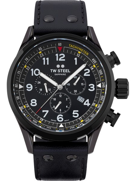 TW-Steel Volante Chronograph SVS205 men's watch, cuir véritable strap