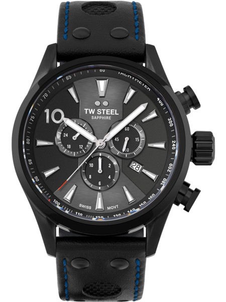 TW-Steel Volante Chronograph SVS308 men's watch, real leather strap