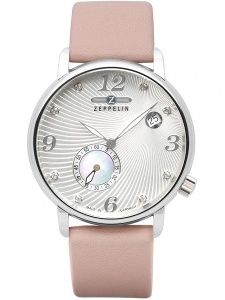 Zeppelin Luna 7631-4 Relógio para mulher, pulseira de cuero real