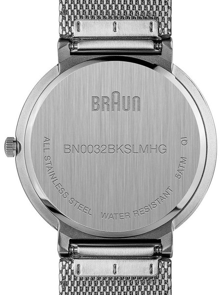 Braun Classic BN0032BKSLMHG Reloj para hombre, correa de acero inoxidable