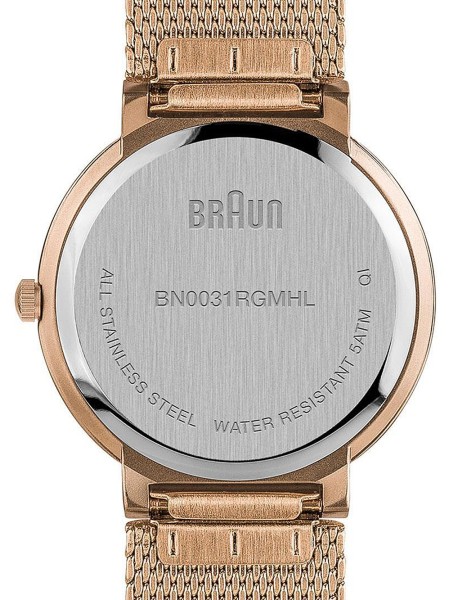 Ceas damă Braun Classic Slim BN0031RGMHL, curea stainless steel