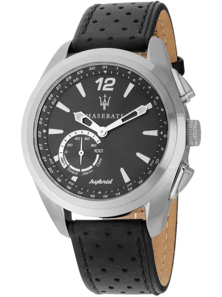 Maserati Traguardo Hybrid Smart R8851112001 men's watch, real leather strap