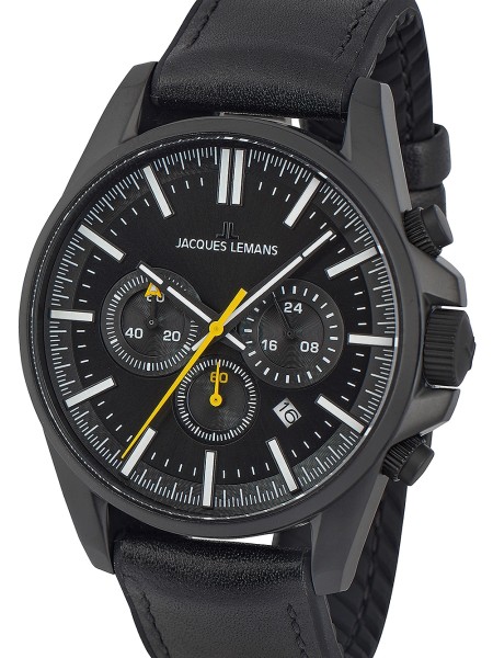 Jacques Lemans Liverpool Chronograph 1-2119B Reloj para hombre, correa de cuero real