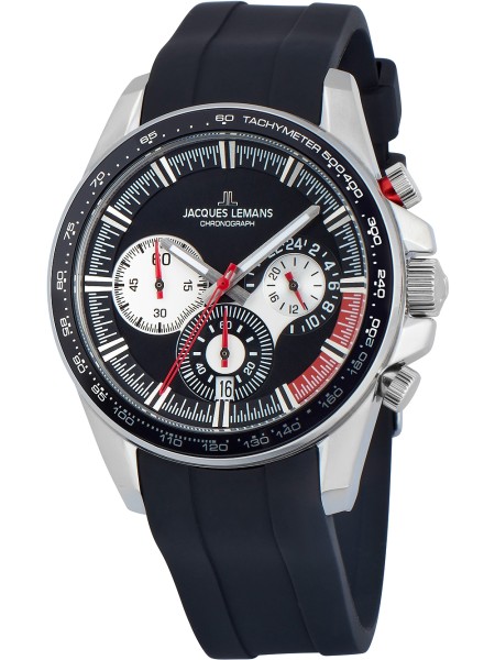 Jacques Lemans Liverpool Chronograph 1-2127A men's watch, silicone strap