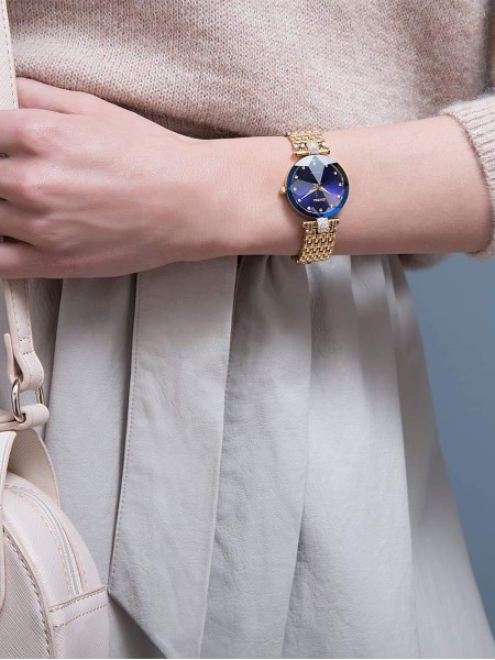 Jowissa Facet Strass J5.632.M γυναικείο ρολόι, με λουράκι stainless steel