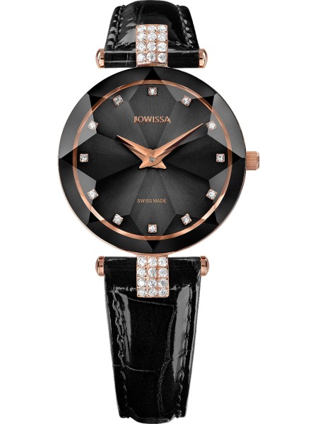 Jowissa Facet Strass J5.623.M Γυναικείο ρολόι, real leather λουρί