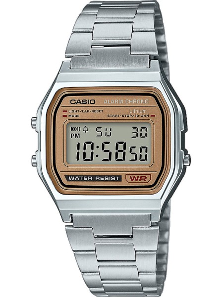 Casio Vintage A158WEA-9EF Γυναικείο ρολόι, stainless steel λουρί