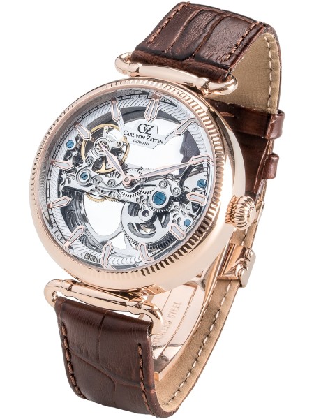 Carl Von Zeyten Elzach Automatik CVZ0031RWH men's watch, real leather strap
