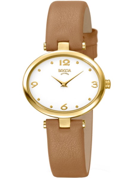 Boccia Uhr Titanium 3295-04 Relógio para mulher, pulseira de cuero real