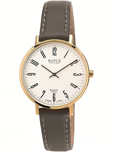 Boccia Uhr Titanium 3246-12 γυναικείο ρολόι, με λουράκι real leather