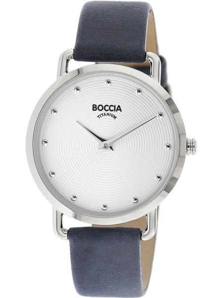 Boccia Uhr Titanium 3314-01 γυναικείο ρολόι, με λουράκι real leather