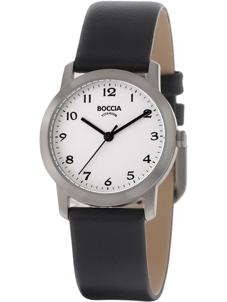 Boccia Uhr Titanium 3291-01 ladies' watch, real leather strap