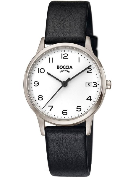 Montre pour dames Boccia Uhr Titanium 3310-01, bracelet cuir véritable