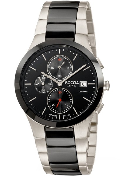 Boccia Uhr Chronograph Titanium 3748-01 men's watch, ceramics strap