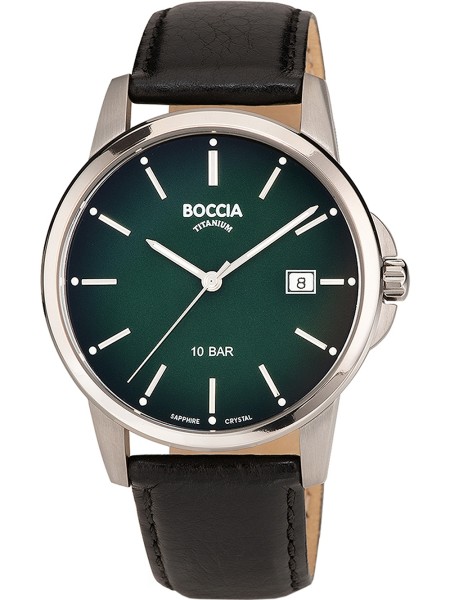 Boccia Uhr Titanium 3633-02 men's watch, real leather strap