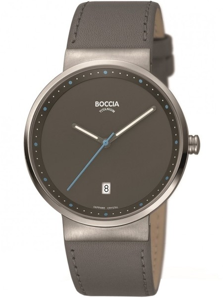 Boccia Uhr Titanium 3615-03 men's watch, real leather strap