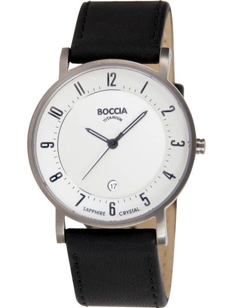 Boccia Uhr Titanium 3533-03 men's watch, cuir véritable strap