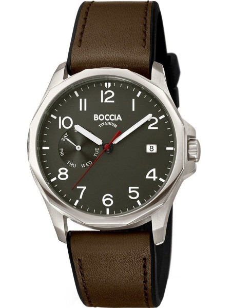 Boccia Uhr Titanium 3644-01 men's watch, silicone strap